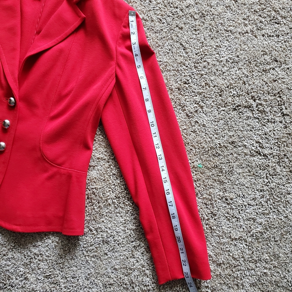 Talbots Red Button Front Jacket, Size 4 - Picture 11 of 12